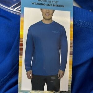 Hang Ten Men's UPF 50+ Quick Dry Long Sleeve Sun Tee Shirts  size Large